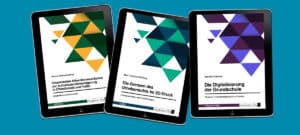 Bild von drei E-Readern, auf denen Cover aus dem Imprint Academic Plus zu sehen sind